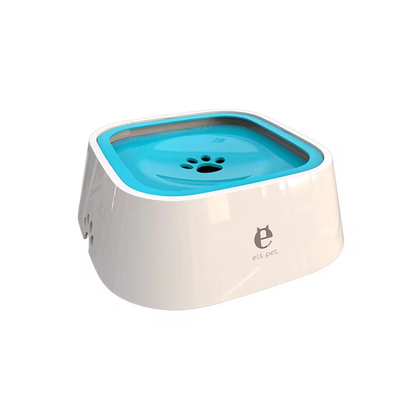 Dog Drinking Water Bowl Floating Non-Wetting Mouth Pet Bowl without Spill Drinking Water Dispenser Plastic Anti-Over Dog Bowl