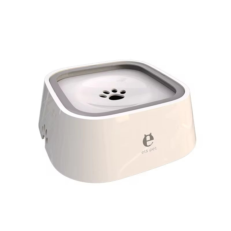 Dog Drinking Water Bowl Floating Non-Wetting Mouth Pet Bowl without Spill Drinking Water Dispenser Plastic Anti-Over Dog Bowl